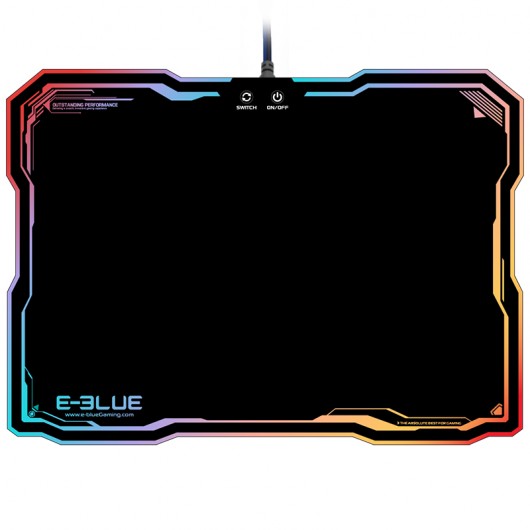 Tapis de souris Gamer avec rétro-éclairage multicolore - E-BLUE - EMP013BKAA-IU