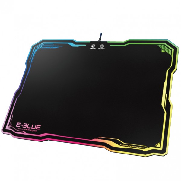Tapis de souris Gamer avec rétro-éclairage RGB LED - E-BLUE - EMP013BKAA-IU  - Digital Price