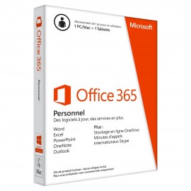 MICROSOFT Office 365 Personel 32 - 64 bits Francais - 1 PC Windows ou Mac + 1 tablette -  1 AN