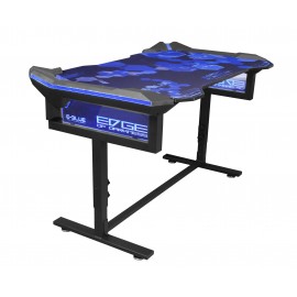Bureau Gamer Rétro Eclairé LED RGB  – E-BLUE - EGT004 - Hauteur ajustable - Largeur 1m35