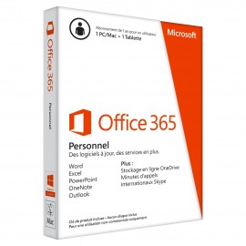 MICROSOFT Office 365 Personel - Francais - 1 PC Windows ou Mac + 1 tablette -  1 AN