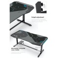 Bureau Gamer largeur 1,6m éclairé avec hauteur ajustable et tapis de souris - E-BLUE - EGT576