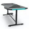 Bureau Gamer largeur 1,6m éclairé avec hauteur ajustable et tapis de souris - E-BLUE - EGT576