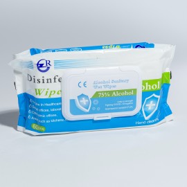 60 Lingettes antibactériennes mains et surfaces - 75% d'alcool - virucide EN14476 - Bactéricide EN1276 - Levuricide