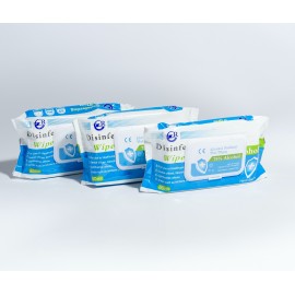 180 Lingettes antibactériennes mains et surfaces - 75% d'alcool - virucide EN14476 - Bactéricide EN1276 - Levuricide