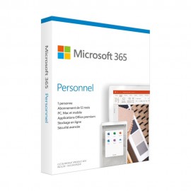 MICROSOFT Office 365 Personel - 1 PC Windows ou Mac + 1 tablette -  1 AN - Applications Office Premium