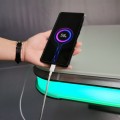 Table Gaming RGB Connectée - Multifonction avec NFC et 2 Ports USB - E-Blue EDT001-S