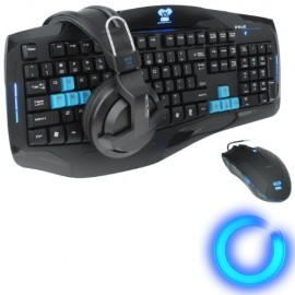 Pack Gaming PC Clavier Casque Souris 3 en 1 - E-Blue EKM828