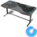 Bureau Gamer largeur 1,6m éclairé avec hauteur ajustable et tapis de souris - E-BLUE - EGT576