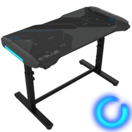 Bureau Gamer Compact - Smart LED RGB - E-BLUE - EGT574 - Hauteur ajustable - Largeur 1m10